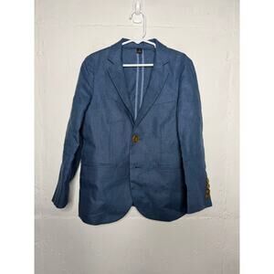 Crewcuts Boys Ludlow Suit Jacket Linen Navy Blue Size 7